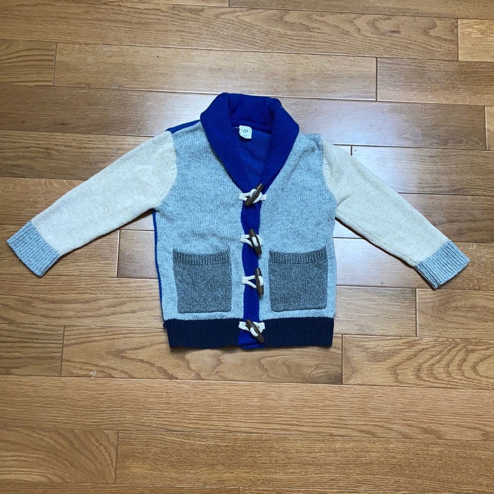2T Baby Gap perfect shawl collar toggle cardigan grandpa sweater